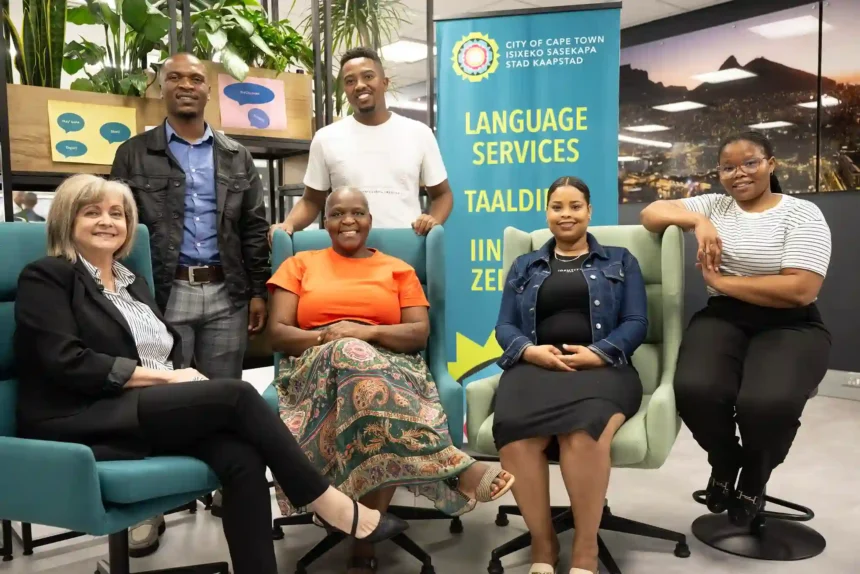 Alderman Theresa Uys with team while celebrating Language Activism Month in Cape Town