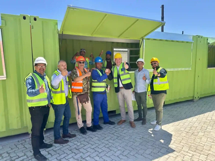 Alderman James Vos with Vendors to participate in Wallacedene Container Market