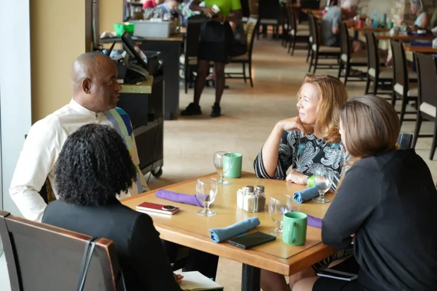 PM Roosevelt Skerrit meets US Chargé d’Affaires Karin Sullivan at 50th CARICOM Summit