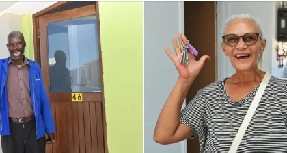 Benficiaries of Greenville Housing project, Cape Town