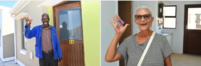 Benficiaries of Greenville Housing project, Cape Town