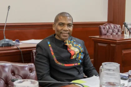 PM Terrance Drew during his recent National Assembly Addressal in St. Kitts and Nevis Parliament