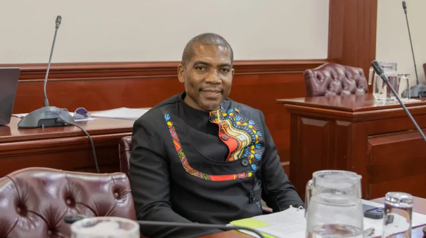 PM Terrance Drew during his recent National Assembly Addressal in St. Kitts and Nevis Parliament