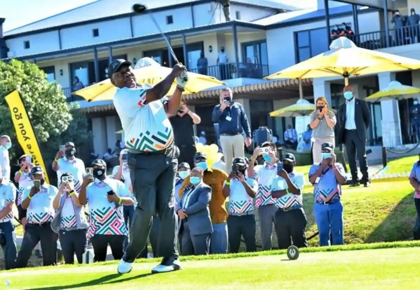 President Cyril Ramaphosa at Presidential Golf Challenge in Melkbosstrand