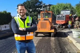 Cllr rob Quintas at Stanhope Bridge in Claremont, work site, Cape Town