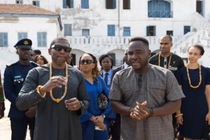 PM Terrance Drew at Cape Coast Castle in Ghana