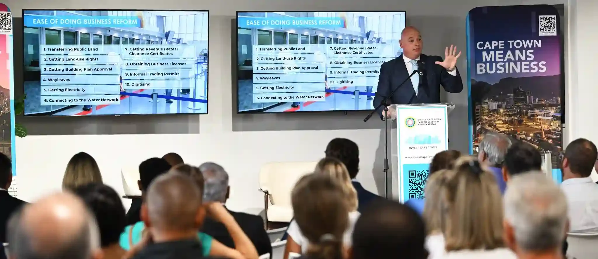 Alderman James Vos at Ease of Doing Business event in Cape Town