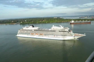 MV Viking Sky docks at Port of Mombasa in Kenya