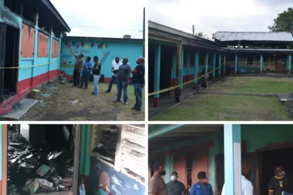 Joshua Obadiah Williams Primary School in Molineux, St. Kitts and Nevis after fire incident