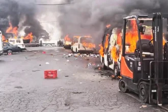 protest in South Africa against Nigerian King in Eastern Cape