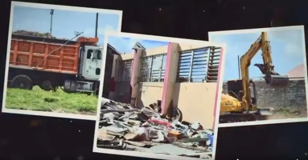 Basseterre High School construction work in progress, St. Kitts and Nevis