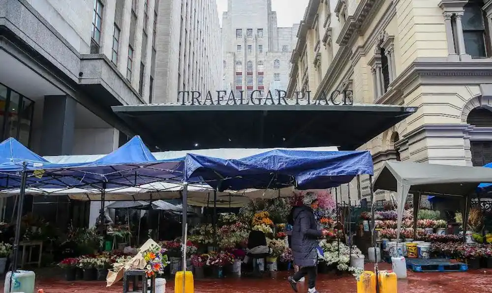 Trafalgar Place Flower Market in Cape Town