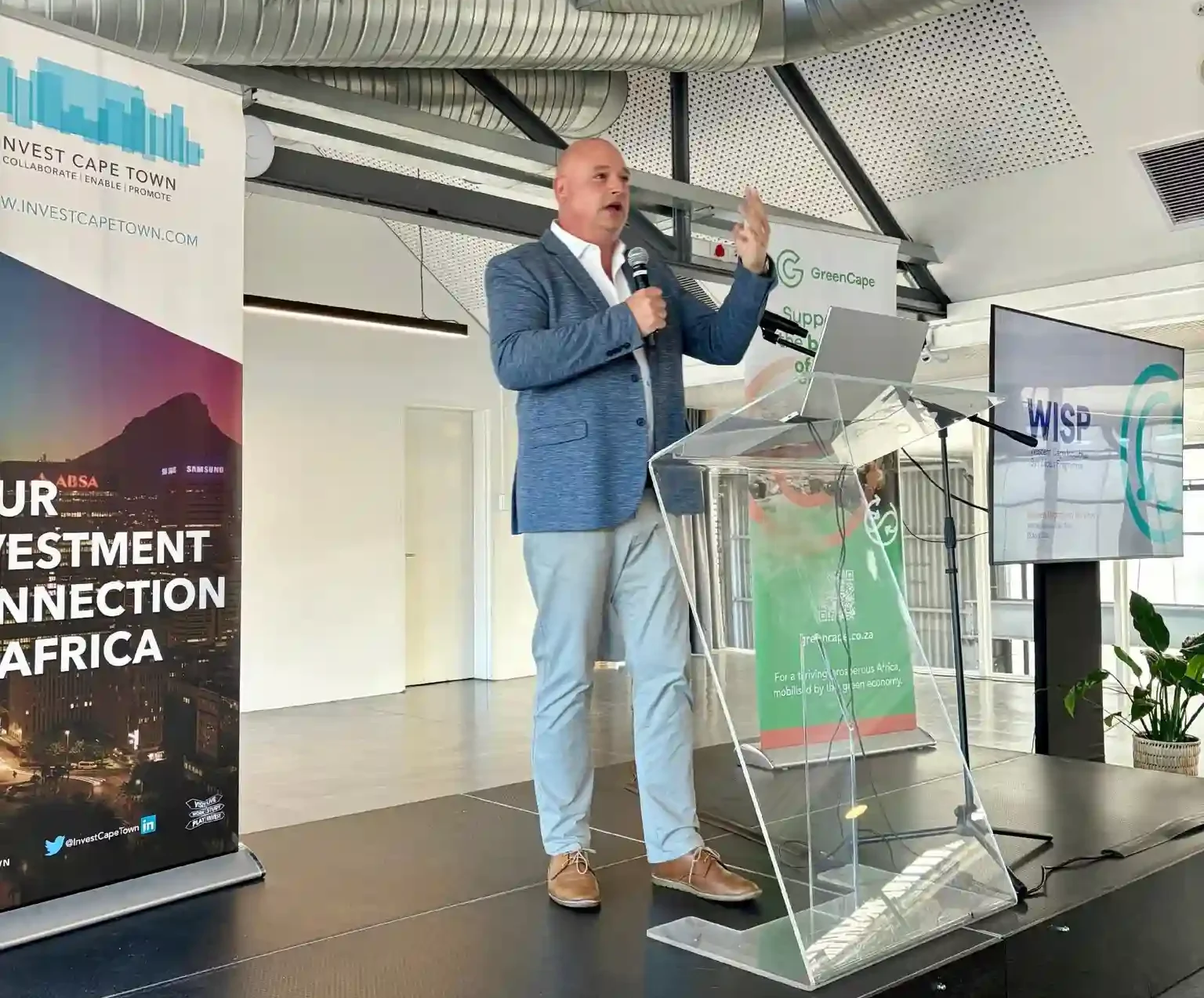 Alderman James Vos at WISP, Cape Town