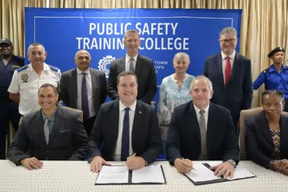 Mayor Geordin Hill-Lewis and Alderman JP Smith with STADIO team