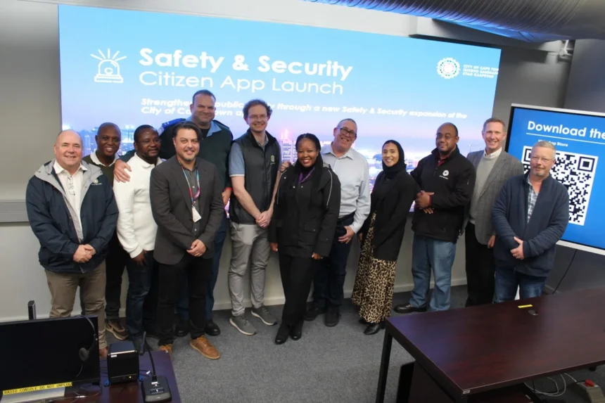 Safety and Security Directorate team of Cape Town while launching new features of City App