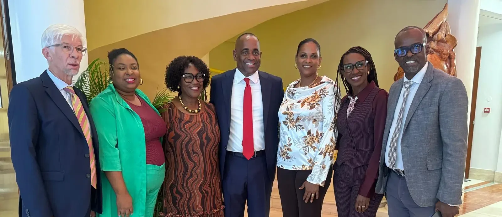 PM Skerrit with other delegates in high-level meeting held in Guadeloupe