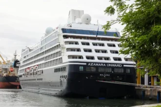 MV Azamara Onward docks at Port of Mombasa in Kenya