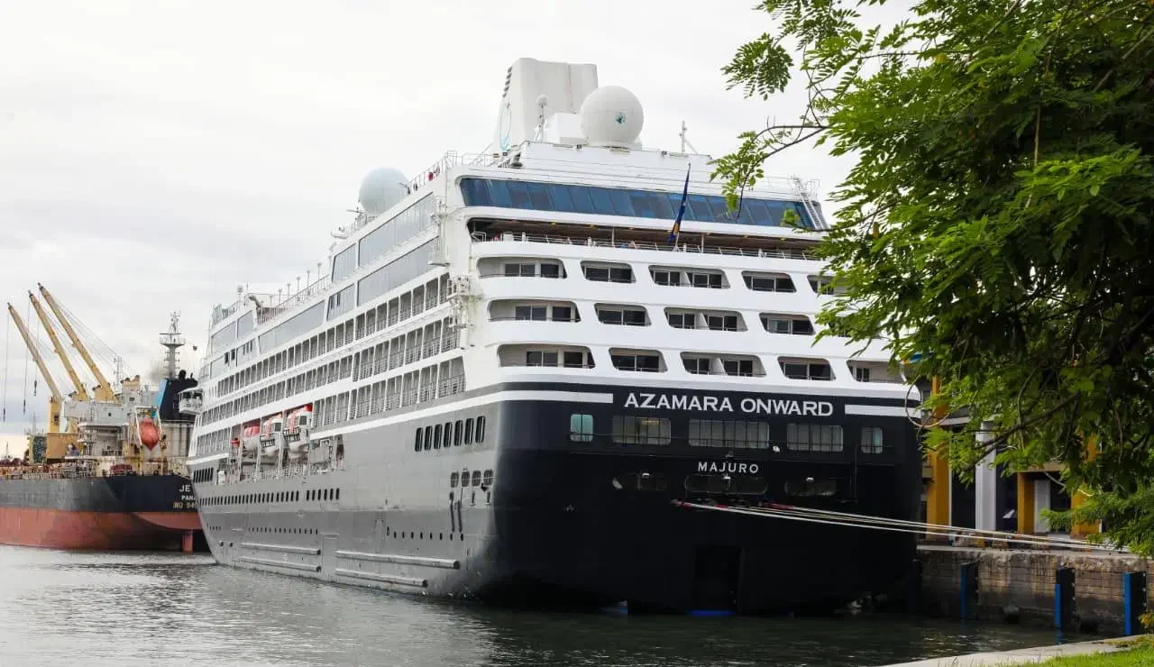 MV Azamara Onward docks at Port of Mombasa in Kenya