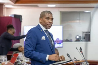 Prime Minister Dr. Terrance Drew in the National Assembly speaking about Cannabis Industry