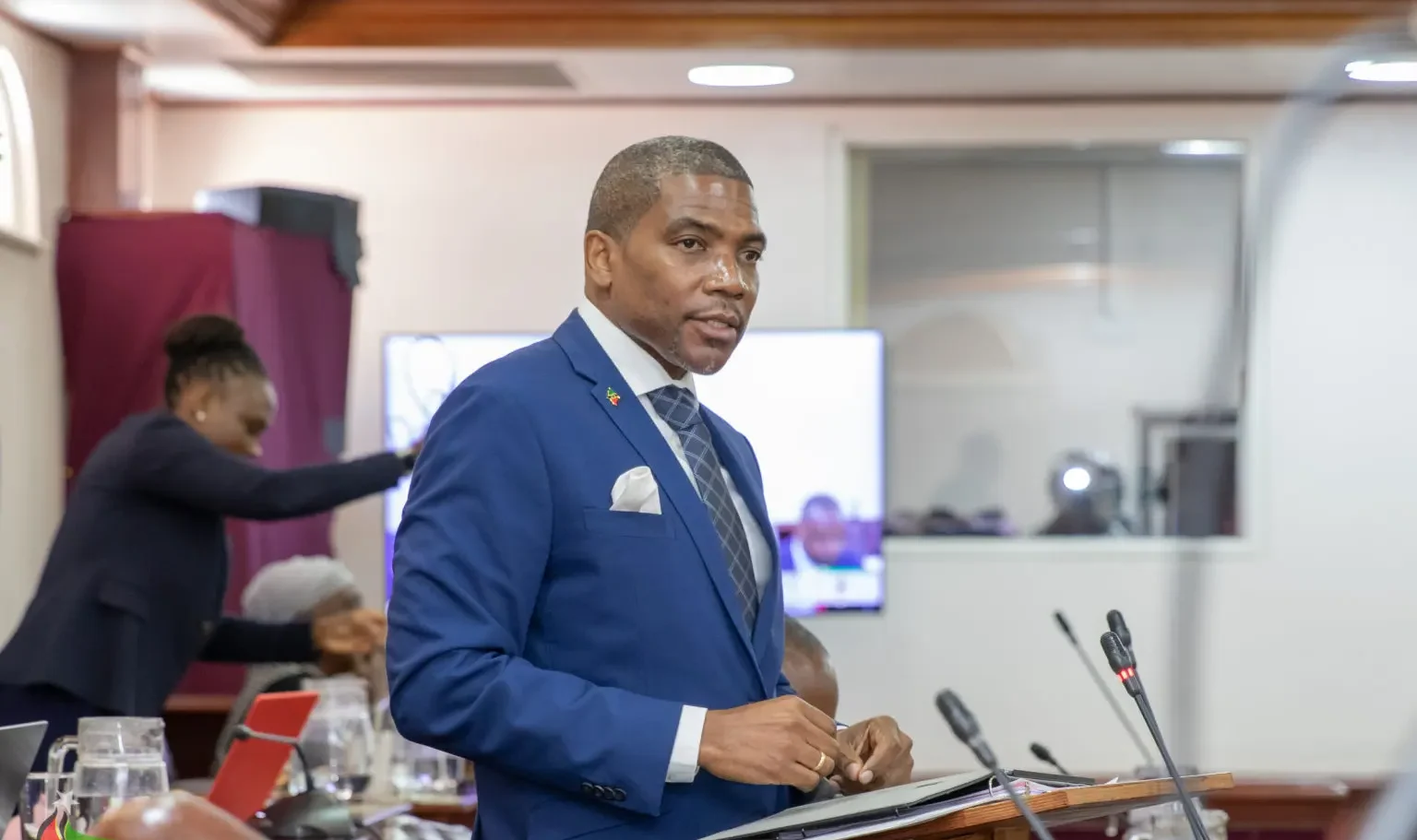 Prime Minister Dr. Terrance Drew in the National Assembly speaking about Cannabis Industry