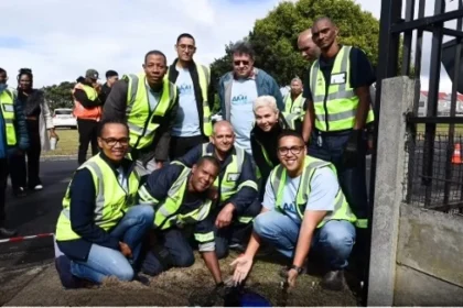 Cllr Zahid Badroodien while installing Smart Water Meter in Bellville, Cape Town