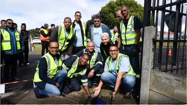 Cllr Zahid Badroodien while installing Smart Water Meter in Bellville, Cape Town