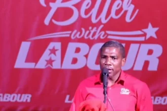 PM Drew while addressing the citizens of St. Kitts and Nevis