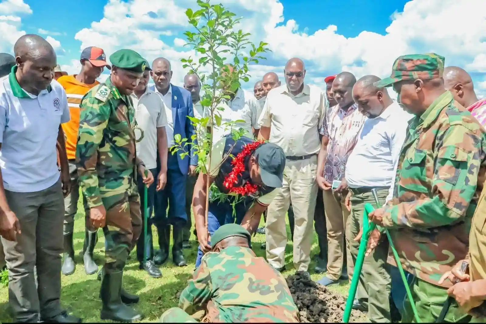 Kenya Forest Service team in Chepalungu Forest during Major Tree-Planting Drive in Bomet 