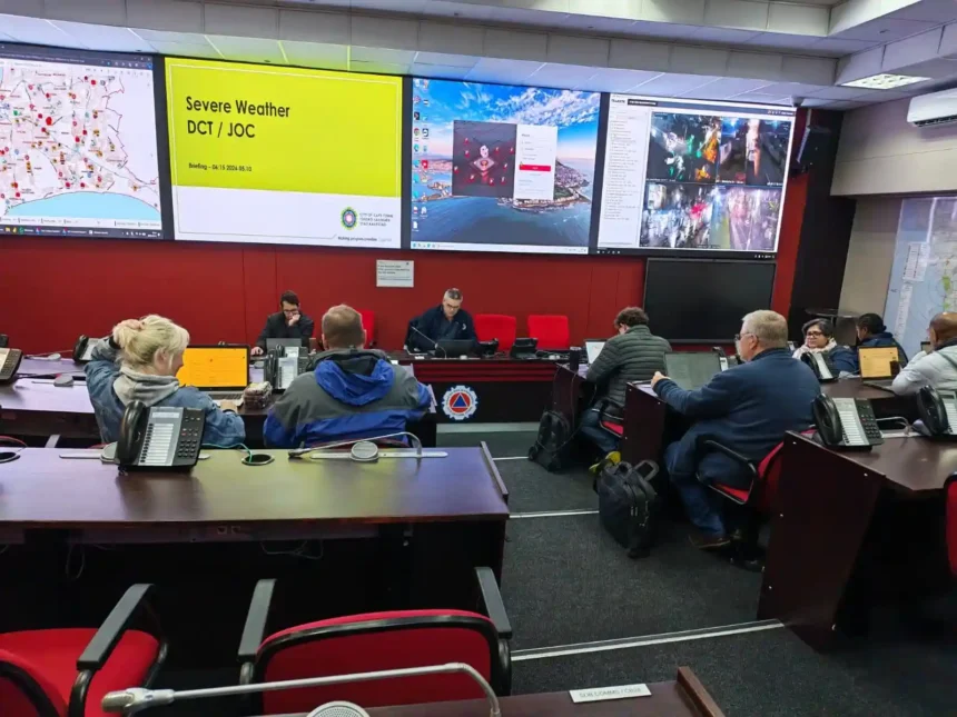 City of Cape Town team during Weather High Alert