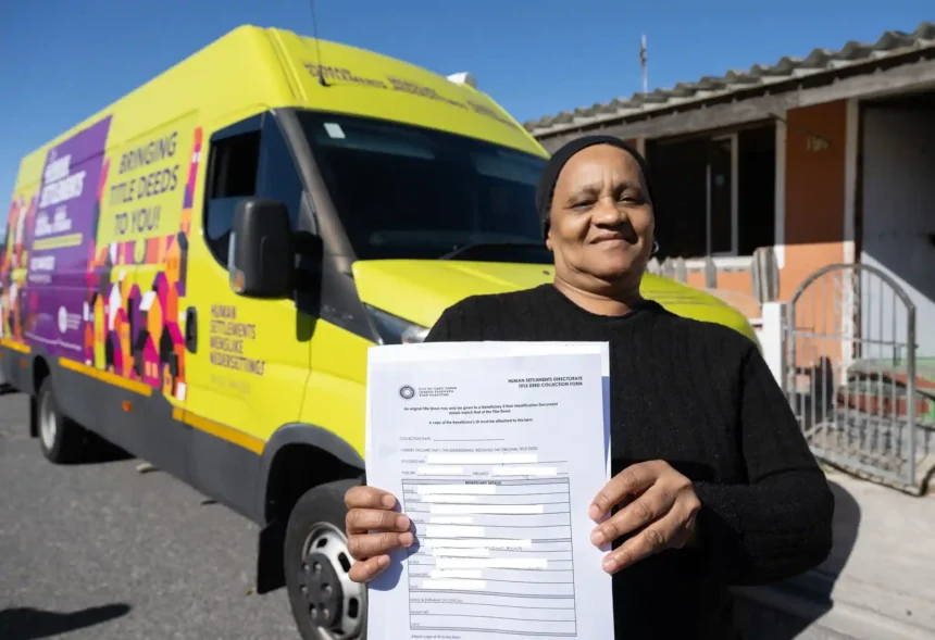 Beneficiary of Human Settlements title deeds programme under the Cape Town Housing City Tour initiative