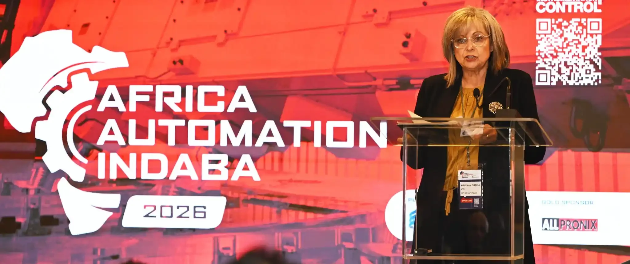 MMC for Corporate Services - Alderman Theresa Uys at Africa Automation Indaba in Cape Town