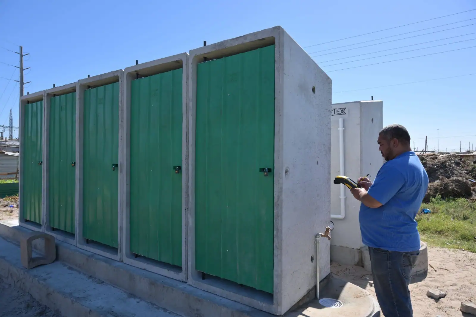 Sanitation facility provided to Qandu-Qandu residents in Khayelitsha, Cape Town
