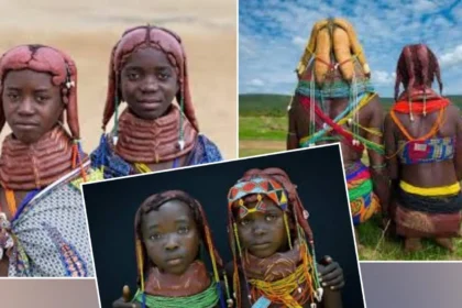 Mumuila Women in their Red Clay Hairstyle