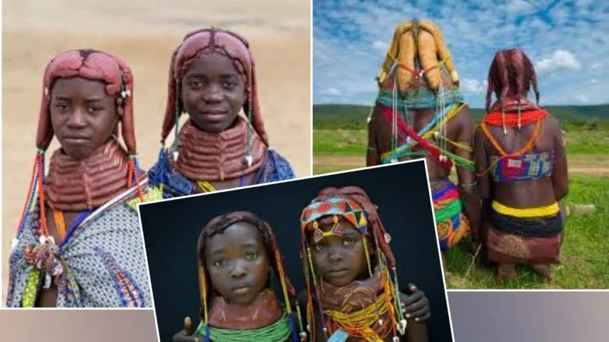 Mumuila Women in their Red Clay Hairstyle