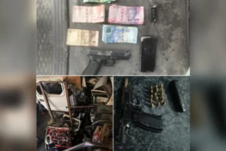 Arms confiscated by the Metro Police Officers during murder inspection in Cape Town