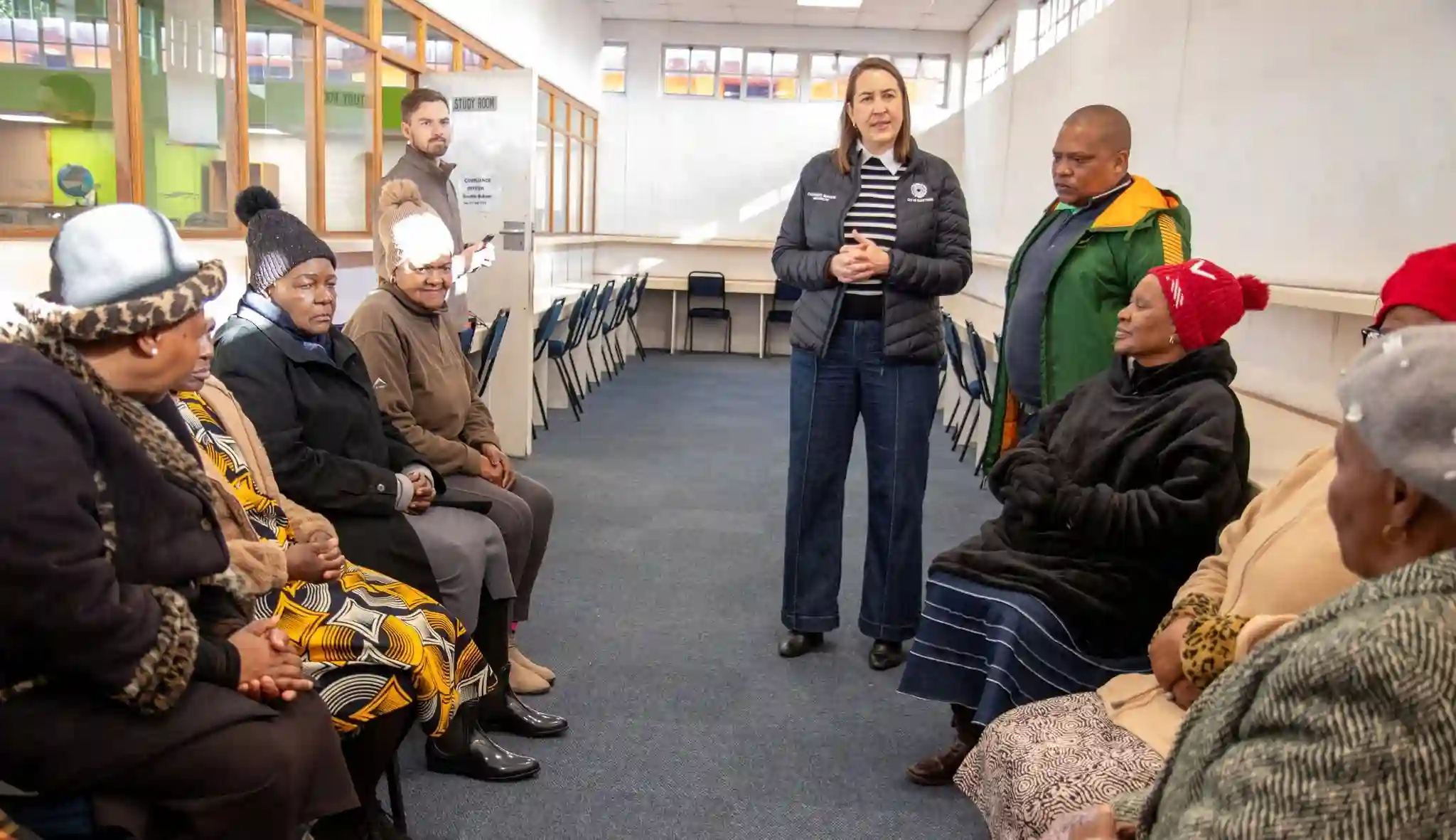 Cllr Francine Higham visits renovated Langa Library, Cape Town