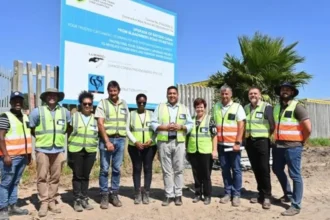 Cape Town Water and Sanitation team at Rietvlei construction site