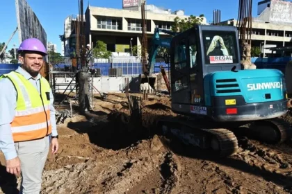 MyCiTi bus station in Claremont construction work site in Cape Town  