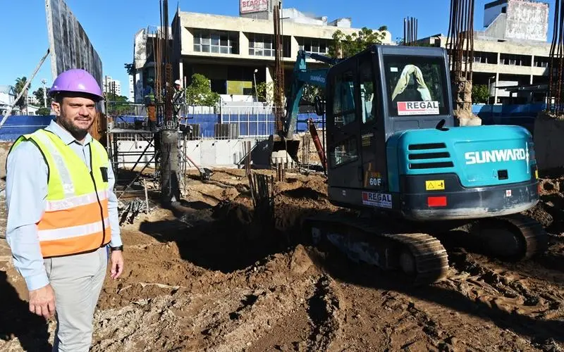 MyCiTi bus station in Claremont construction work site in Cape Town  