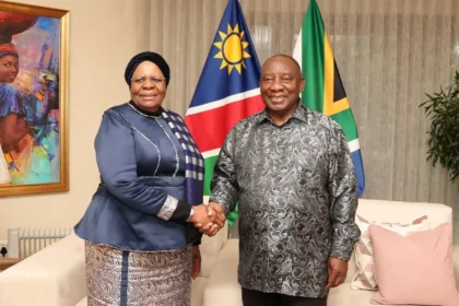President Cyril Ramaphosa welcomed President Netumbo Nandi-Ndaitwah of the Republic of Namibia to Johannesburg