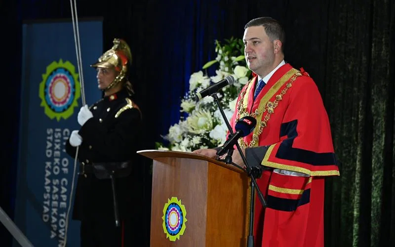 Mayor Geordin Hill-Lewis at the Annual Rememberance Day in Cape Town