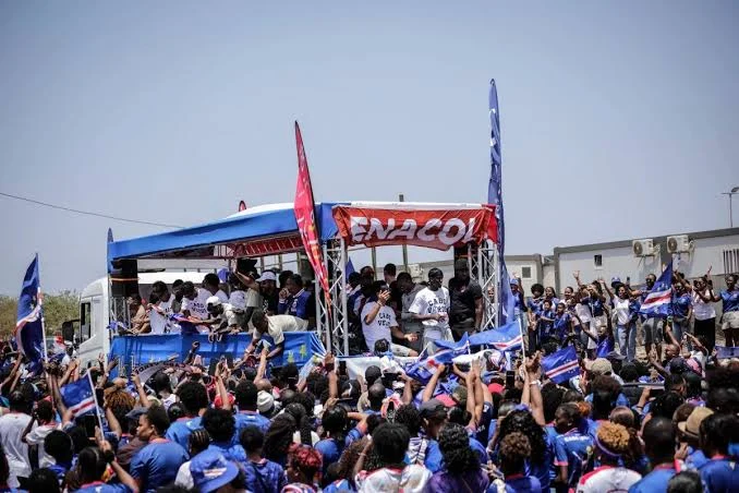 Cape Verde soccer team Blue Sharks return to their hometown