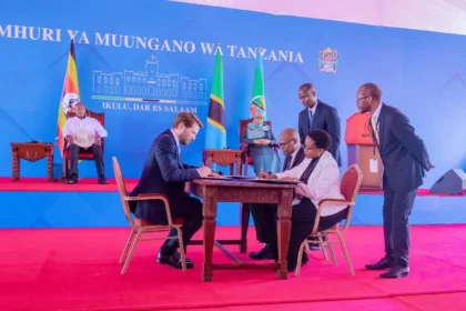Tanzania and Uganda while signing MOU to develop Tanga Port