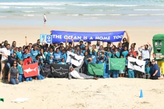 beach clean-up in Cape Town