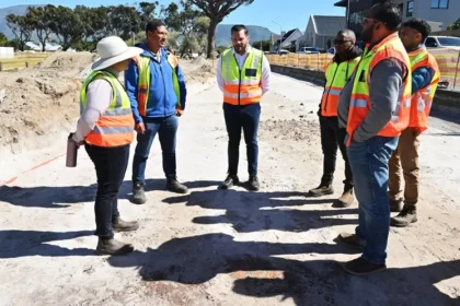 Urban Mobility team at congestion relief project site in Cape Town
