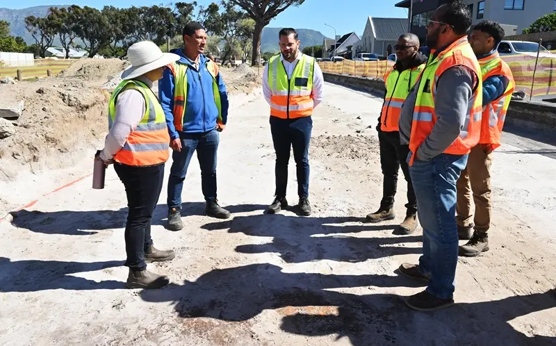 Urban Mobility team at congestion relief project site in Cape Town