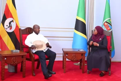 President of Uganda and Tanzania during high level talks in Dar es Salaam