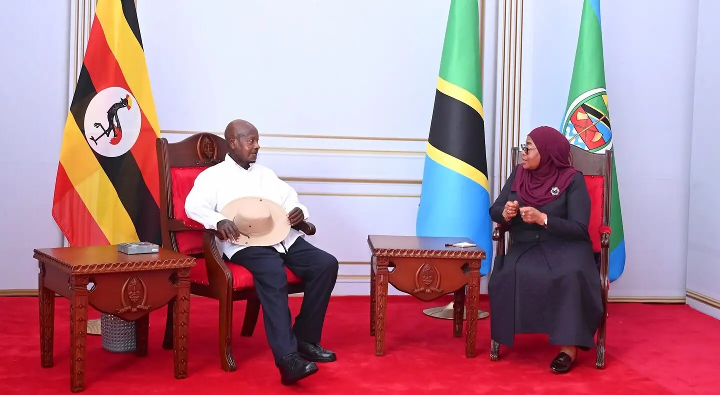 President of Uganda and Tanzania during high level talks in Dar es Salaam