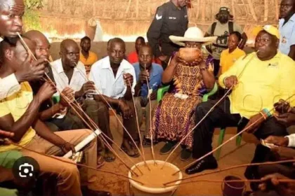 Uganda people drinking alcohol at daytime