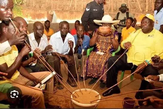 Uganda people drinking alcohol at daytime